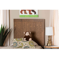 Baxton Studio MG9752-Ash Walnut-HB-Twin Baxton Studio Patwin Modern and Contemporary Transitional Ash Walnut Finished Wood Twin Size Headboard